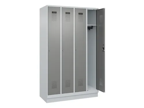 locker,HxBxD 1950x1200x500mm,4vak,vak B 300mm,cil.-slot,sokkel