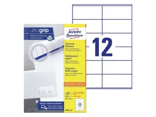 Etiket Avery Zweckform 3424-200 105x48mm wit 2400stuks - 1