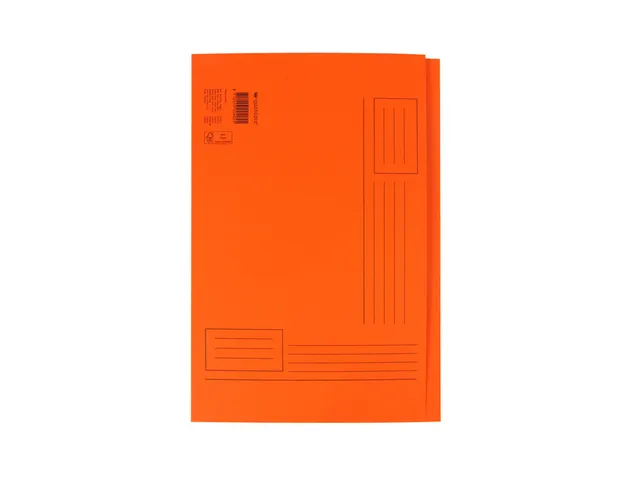 Vouwmap Quantore Folio ongelijke zijde 250gr oranje