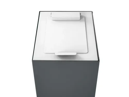 Top met klepdeksel voor modulaire afvalscheidingsunit 60 Liter Wit