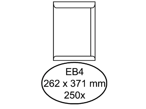 Envelop Quantore Akte Eb4 262X371Mm Wit Gegomd