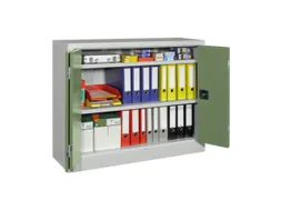 Ruime Vouwdeurkast 1000x1200x400mm 2legborden Ral7035 Front Ral6011