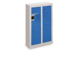 lockerkast,HxBxD 815x460x200mm,2x6vakken,RAL7035,front RAL7035