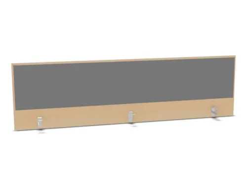 opzetpaneel,v. bureau,aanbouw achter,B 2000mm,NE-esdoorn,BN8078-grijs