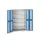 universele kast,HxBxD 2000x1300x550mm,4xStalen bodem,draaigrendelslot