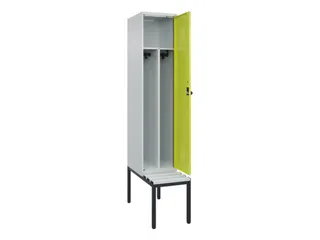 locker met bank,voor scheiding van kleding,HxBxD 2120x400x815mm,1vak - 1