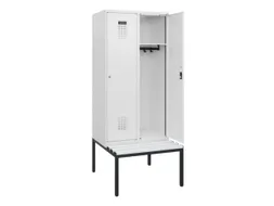 locker met bank,HxBxD 1950x800x815mm,2vak,vak B 400mm,cilinderslot