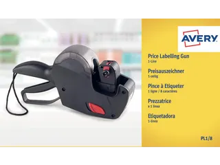 PL1/8 prijstang, zwart - 1