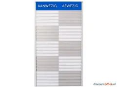 In-uit Bord 20 Namen Aluminium Aan/afwezigheidsbord