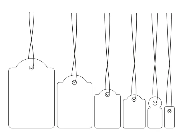 HERMA 6949 Hanglabel 10x22mm Wit karton met wit draad 1000 stuks