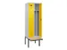 locker met bank,voor scheiding van kleding,HxBxD 2120x600x815mm,2vak