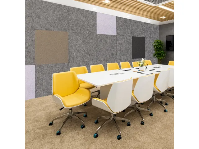 Akoestisch wandpaneel vierkant 100x100cm PET-vilt Zand