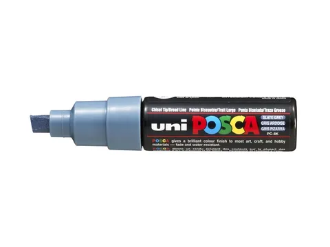 Verfstift Posca PC8K Brede punt 8mm schuin leisteengrijs