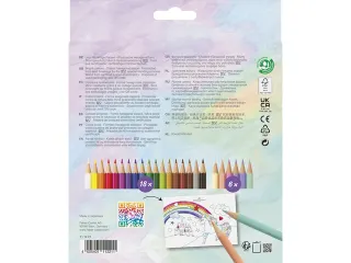 Kleurpotlood Faber-Castell Unicorn zeskantig 18 stuks Kleuren + 6 past - 2