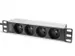 10 inch stekkerdoos met aluminium profiel, 4-voudige CEE 7/5 stopconta