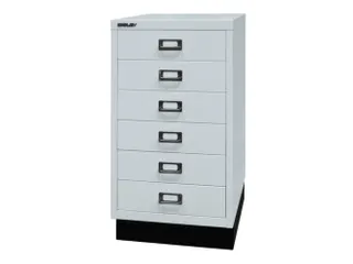 kantoor-ladekast HxBxD 670x349x432mm 6 laden romp lichtgrijs staal - 1
