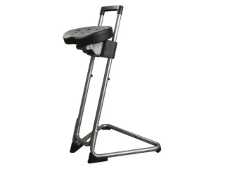 Esd Stahulp Zwart PU H 600-850mm Glijders 15° Frame Rvs - 1