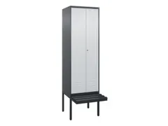 locker voor scheiding van kleding,HxBxD 2120x600x815mm,2vak