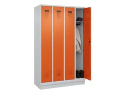 locker,HxBxD 1950x1200x500mm,4vak,vak B 300mm,cil.-slot,sokkel