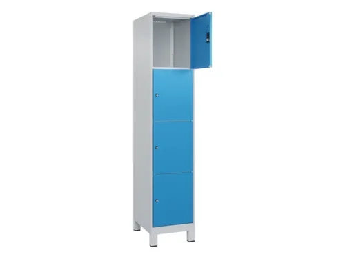 lockerkast,HxBxD 1950x400x500mm,1x4vakken,vak B 400mm,cil.-slot,voeten