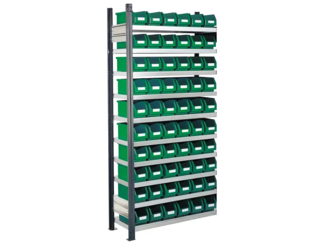 bac à bec,rayonnage suivant,HxlxP 2000x1000x300mm,60bacs PE