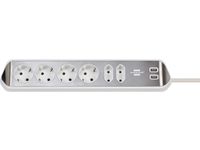 Stekkerdoos Brennenstuhl bureau Estilo 6-voudig incl. 2 USB 200cm wit