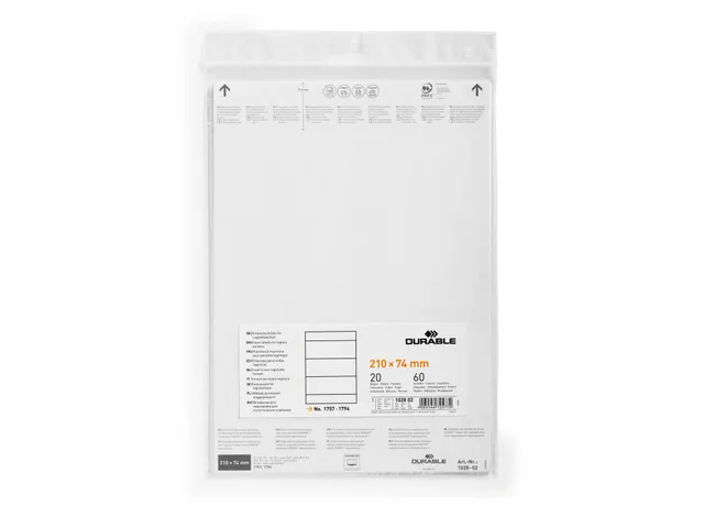 Feuilles d'insertion pour pochette 210x74mm (60 cartes)