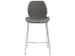 tabouret de bar assise H 650mm assise tissu anthracite chiné