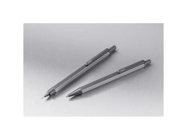 Rhodia scRipt zeshoekige balpen 0.7mm Aluminium Titanium Zwart