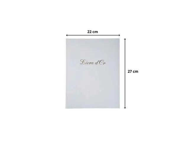 Gastenboek Livre d'O r 27x22cm 100bl wit