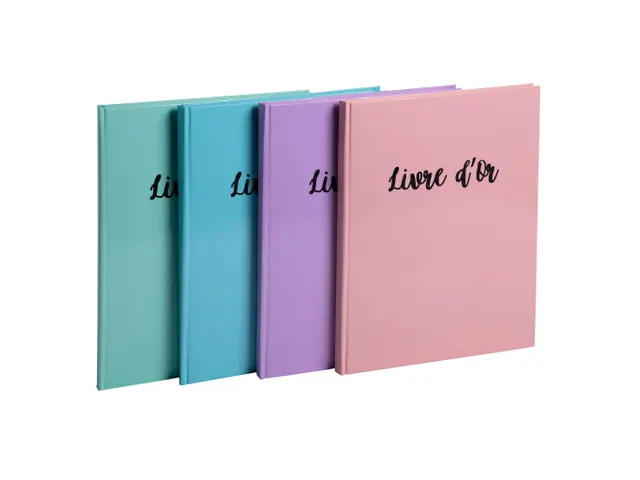Livre d'or 100 pages tranche or - Format 27x22cm - AQUAREL - Vert past