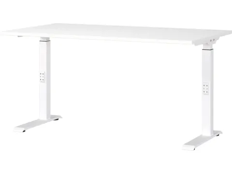 In hoogte verstelbaar bureau,HxBxD 680-910x1400x800mm,blad wit