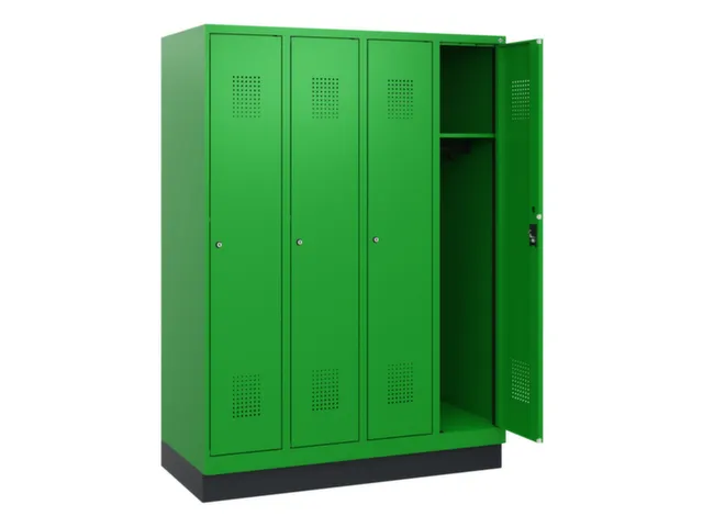 schoollocker,HxBxD 1630x1200x500mm,4vak,vak B 300mm,cil.-slot,sokkel
