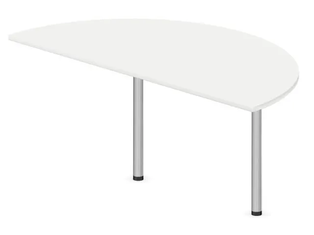aanbouwtafel,i.h.v.,HxBxD 720-840x1600x800mm,halfrond,Bl-wit