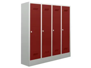 lockerkast v. kinderen,HxBxD 1600x1230x500mm,RAL7035,front RAL3000 - 2