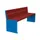 zitbank,B 1800mm,3latten,hout-zitting Mahonie,zitting H 450mm