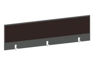 baliepaneel bureau aanbouw achter MS-donkergrijs BN2036-bruin 1600mm - 1