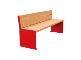 zitbank,B 1800mm,3latten,hout-zitting licht eikenhout,zitting H 450mm - 1