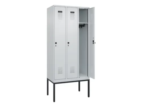locker,HxBxD 2120x900x500mm,3vak,vak B 300mm,draaigrendel