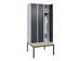 Armoire vestiaire Classic+ 3 comp 212x90x81,5cm gris clair/anthracite