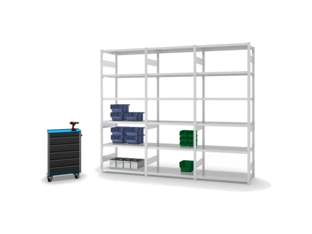 rayonnage modulaire,rayonnage départ,HxlxP 2500x1060x535mm