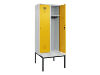 locker met bank,HxBxD 2120x800x815mm,2vak,vak B 400mm,cilinderslot - 1