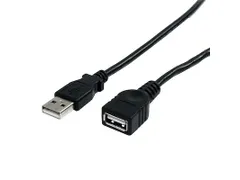 90cm USB 2.0 Verlengkabel A naar A Zwart M/F