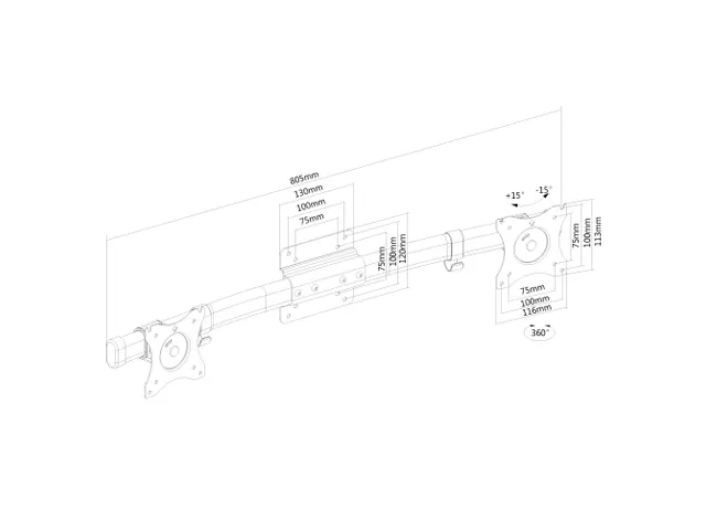 Flatscreen Cross bar