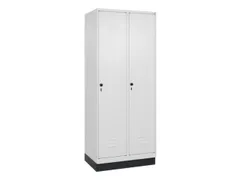 locker,HxBxD 1950x800x500mm,2vak,vak B 400mm,draaigrendel,sokkel