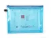 etui A4 PVC-vrij blauw transparant met ritssluiting