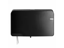 CMT Quartz duo dispenser voor mini jumbo toiletpapier zwart