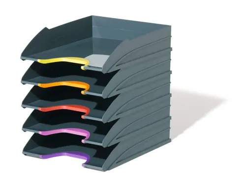 Brievenbak Durable Varicolor A4 Grijs 5 stuks