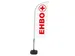 Promotievlag Alu Wind complete set "EHBO" wit/rood ECO print