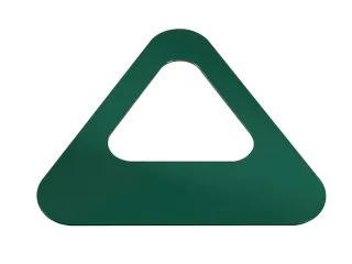 Oplegdeksel,V. Afvalbak 1X60L,Driehoekig,1Opening,Staal,Groen - 1
